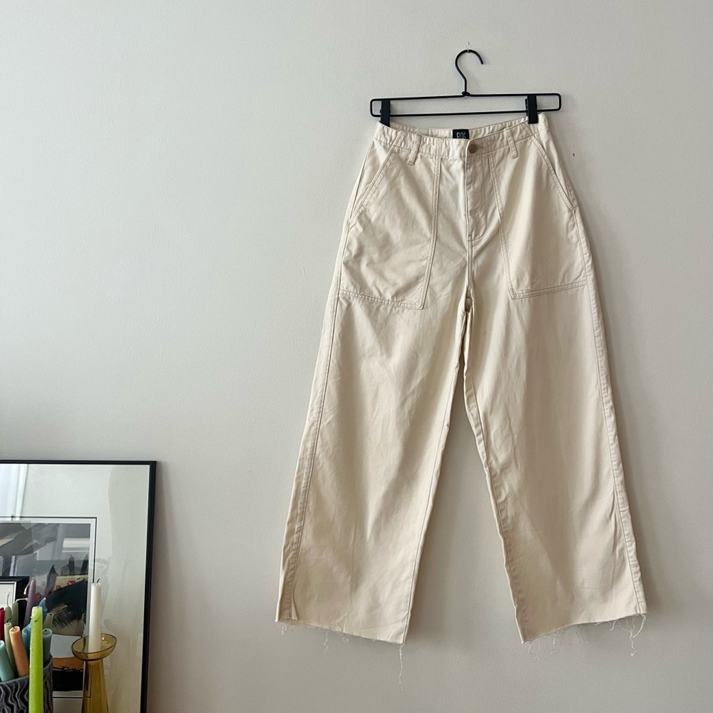 Urban Outfitters Cream Wide Leg Pants